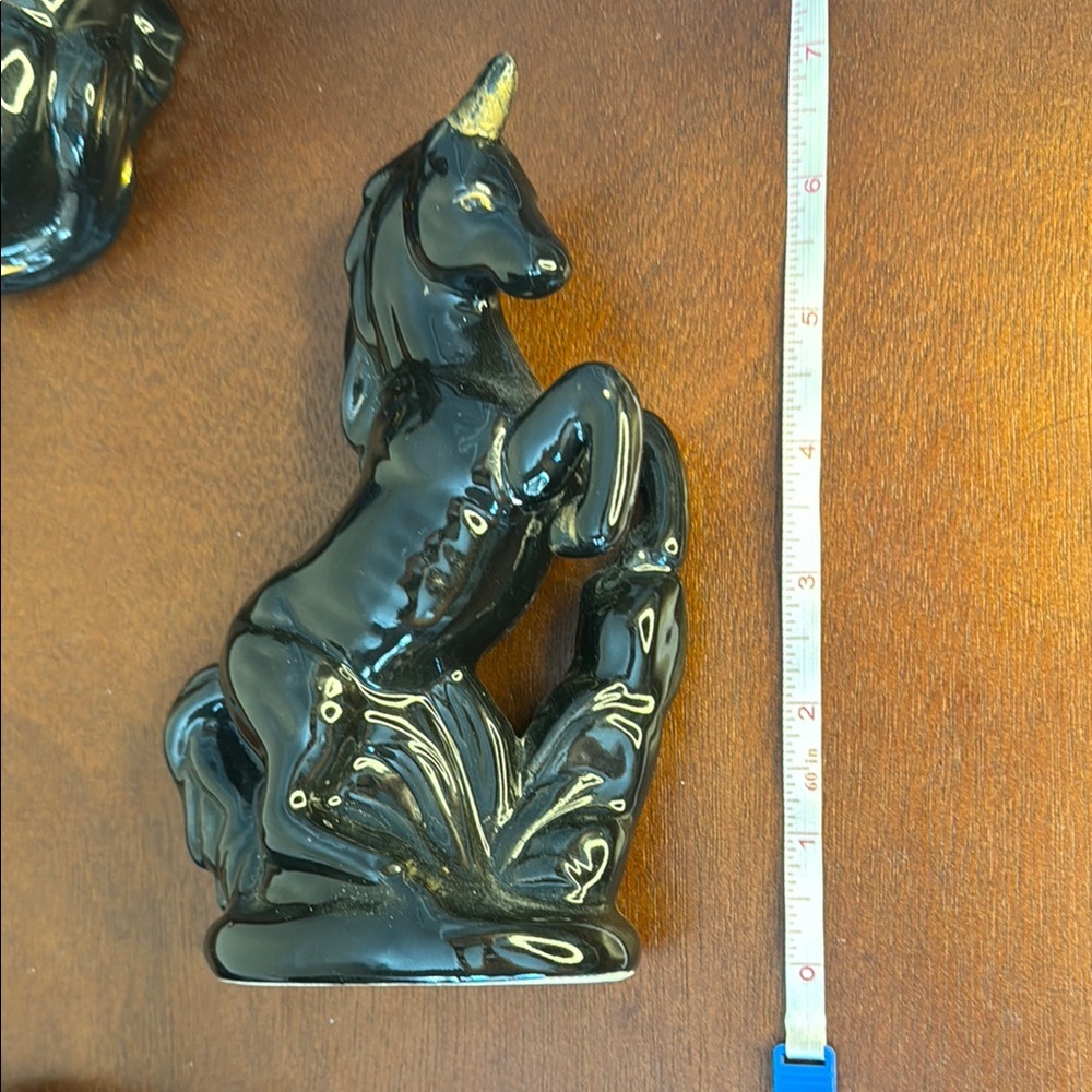 Elegant Black Unicorn Figurine Set - Picture 10 of 10